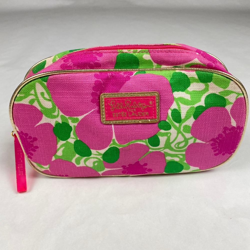 Lilly Pulitzer for Estée Lauder floral cosmetic bag travel toiletries‎